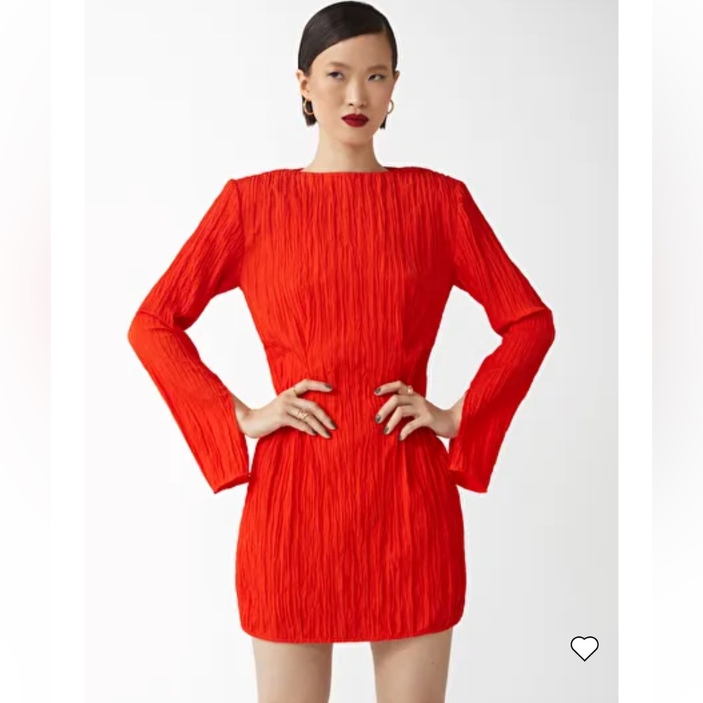 & Other Stories Textured Mini Dress